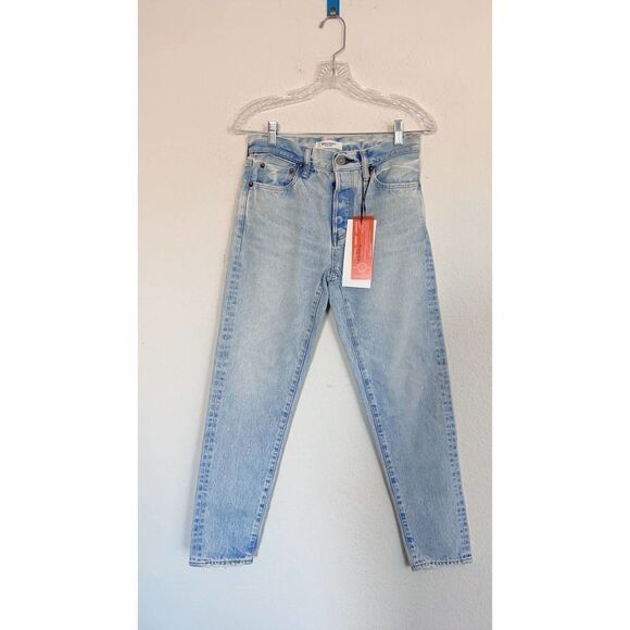 MOUSSY VINTAGE Naval Tapered Mid Rise Jeans light blue 25” - Picture 10 of 11